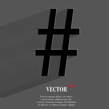 Sharp. Flat modern web button with long shadow and space for your text Stock Illustration