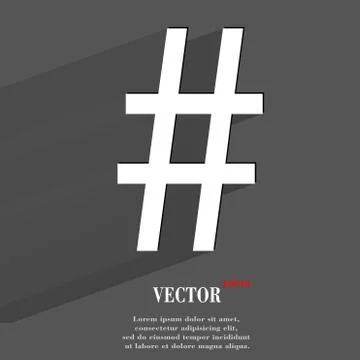 Sharp. Flat modern web button with long shadow and space for your text Stock Illustration