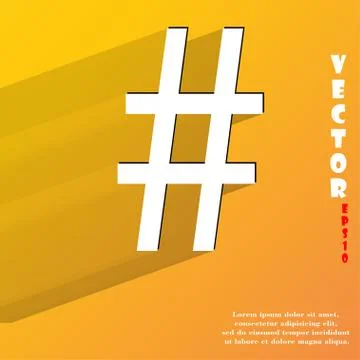 Sharp. Flat modern web button with long shadow and space for your text Stock Illustration