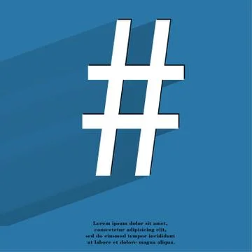 Sharp. Flat modern web button with long shadow and space for your text Stock Illustration