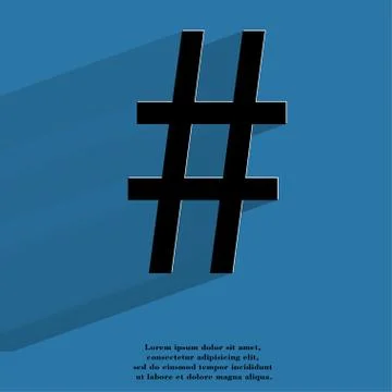 Sharp. Flat modern web button with long shadow and space for your text Stock Illustration