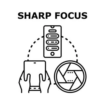 Sharp focus concept icon for photography and digital settings Stock Illustration