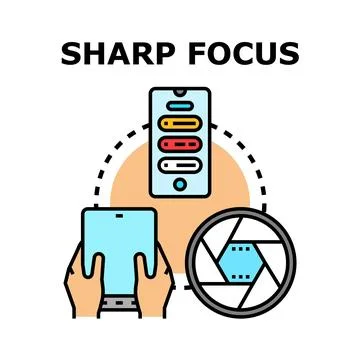 Sharp focus concept icon for photography and digital settings Stock Illustration