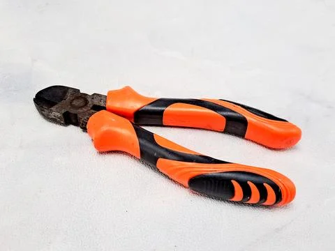 Sharp gardening shears with ergonomic handles, ideal for trimming plants an.. Stock Photos