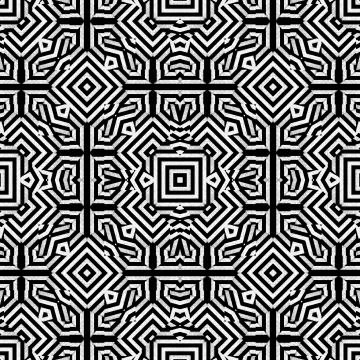 Sharp Geometric Arabesque Seamless Pattern 스톡 일러스트