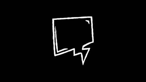 Sharp Geometric Dialogue Icon Stock Footage 347779112