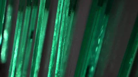 Sharp glass waste in row close up panoramic shot Stock Footage 321190469