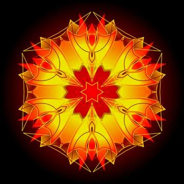 Sharp goth fire design Stock Illustration