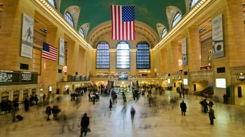 Sharp Grand Central Time lapse - 2 views Video stock 313500