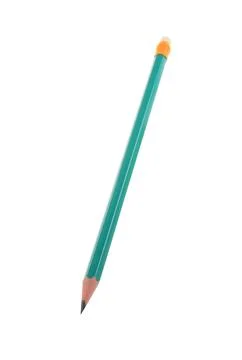 Sharp graphite pencil isolated on white. School stationery Foto stock