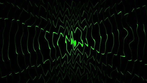 Sharp green curved lines in endless motion Video stock 164104235