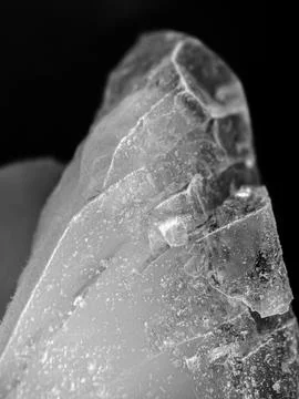 Sharp Ice Crystal Edge with Abstract Frozen Geometry Stock Photos
