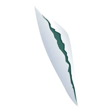 Sharp ice spike forming on frozen surface Stock Illustration