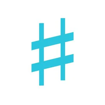 Sharp icon isolated  on white background. From blue icon set. Stock Illustration