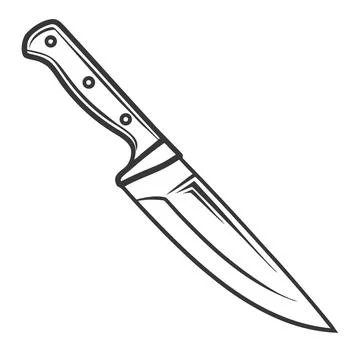 Sharp Kitchen Knife Icon Vector Graphic Stock Illustration