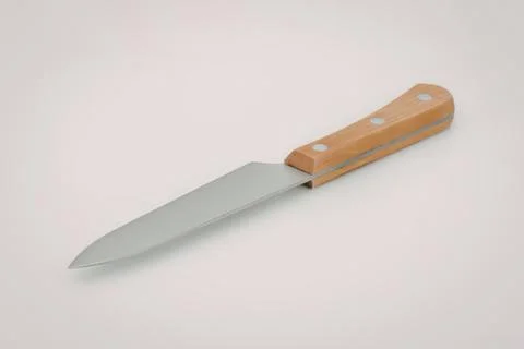 Sharp kitchen knife with wooden handle Photos