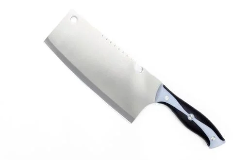 Sharp knife of the butcher Stock Photos