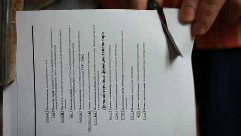 Sharp knife cutting paper Stock Footage 175360672