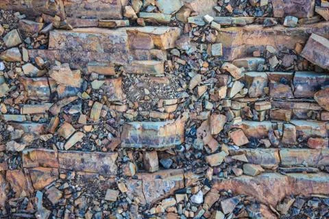 Sharp layered stones. Stock Photos