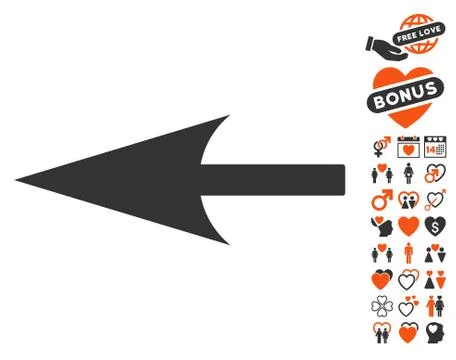 Sharp Left Arrow Icon With Bonus イラスト素材