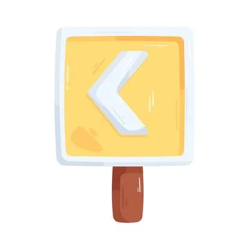 Sharp left road sign Stock Illustration