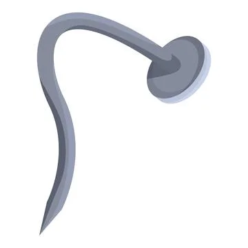 Sharp metal nail hook hanging element isometric icon Illustrazione stock