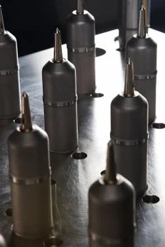 Sharp metal objects. 库存照片