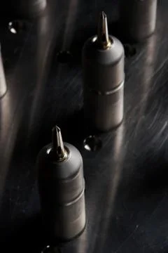 Sharp metal objects. Stock Photos