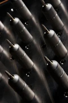 Sharp metal objects. Stock Photos