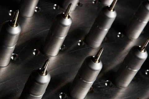 Sharp metal objects. Foto stock