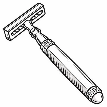 Sharp Metal Razor Blade Vector Illustration for Shaving Stock Illustration