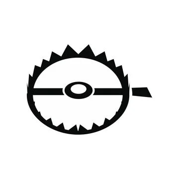 Sharp metal trap icon Illustrazione stock