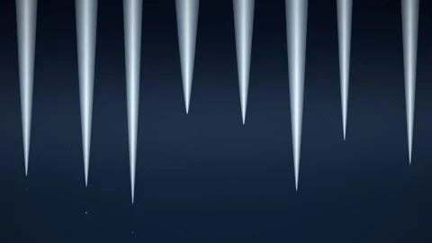 Sharp Metallic Spikes Dropping Down Industrial Motion Graphic Background 스톡 동영상 347814069