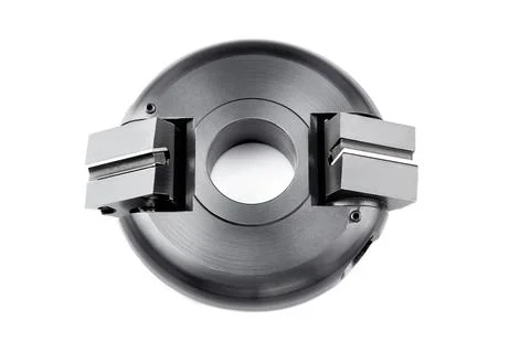 Sharp milling cutter isolated on white background Stockfoto's