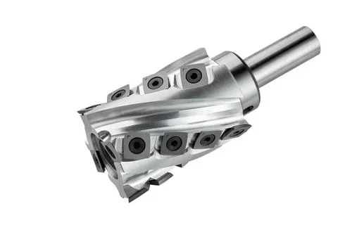 Sharp milling cutter isolated on white background Stockfoto's