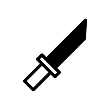 Sharp Minimalist Sword Blade Icon Illustration イラスト素材
