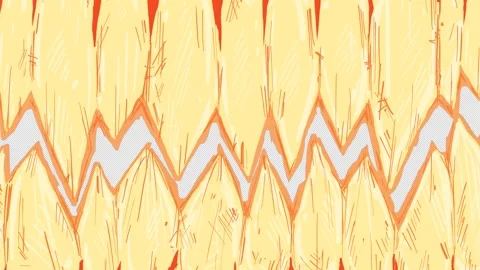 Sharp monster teeth bite on a blue background. Biting video transition effect in Stock Footage 334674649