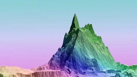 Sharp mountain background 3d rendering Stock Illustration