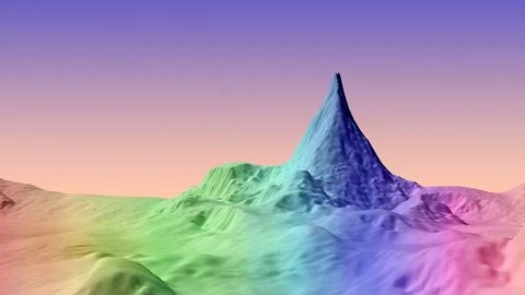 Sharp mountain background 3d rendering Stock Illustration