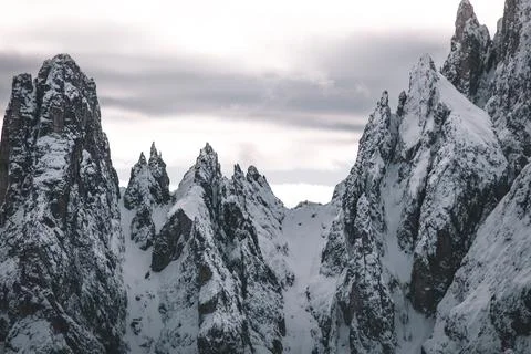 Sharp mountain crest in the Dolomites Stock Photos