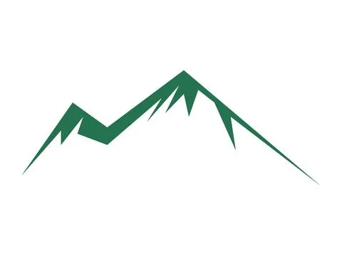 Sharp Mountain Edge Icon Vector Design Stock Illustration