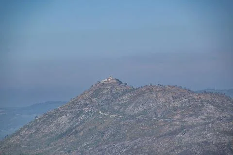Sharp mountain peak in the distance Fotos de archivo