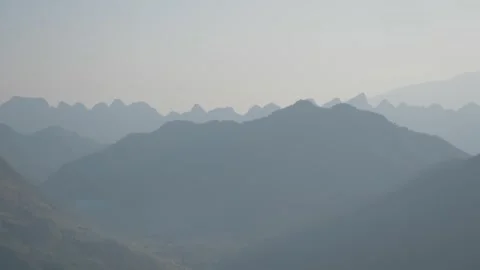 Sharp Mountain Peaks in Ha Giang Loop Stock Footage 302955141