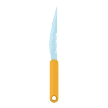Sharp narrow knife icon, cartoon style Stock Illustration