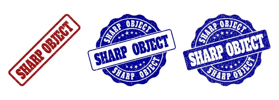 SHARP OBJECT Scratched Stamp Seals イラスト素材