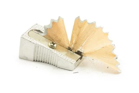 Sharp pencil and sharpener Stock Photos