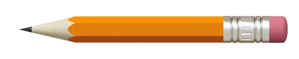 Sharp pencil. Back to school. 3D render. Template for text. Stationery. 스톡 일러스트