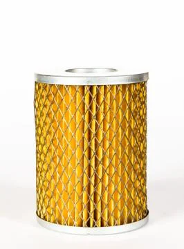 Sharp photo of engine air intake filter Stock Photos
