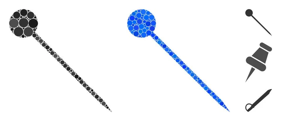 Sharp Pin Composition Icon of Circles イラスト素材