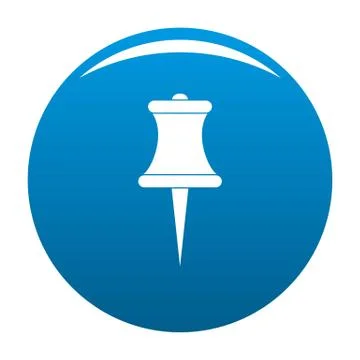 Sharp pin icon blue Stock Illustration